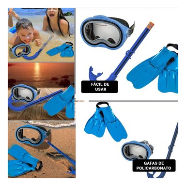 CONJUNTO NATACIÓN RYBIU 55952 PROFUNDO LINDO LARGO AZUL + POST-IT ADHESIVOS