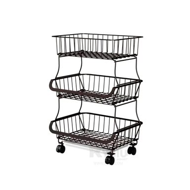 CANASTA RYBIU HO29688 NEGRO ESTANTERIA FRUTERA + REGALO AGENDITA