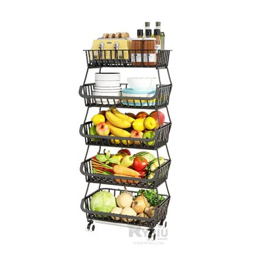 CANASTA RYBIU HO29689 NEGRO ESTANTERIA 5 NIVELES + REGALO AGENDITA