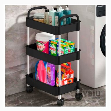 ESTANTERÍA RYBIU HO29694 NEGRO VERSATIL + REGALO STICKERS