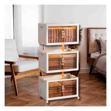 ORGANIZADOR CON PUERTAS 3 NIVELES BLANCO 45X30X70 CM PARA SUS NIÑOS Y+LIGAS REGALO