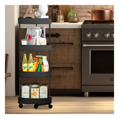 ESTANTE RYBIU HO29680 NEGRO AHORRA ESPACIO MOVIBLE + PAPEL REGALO