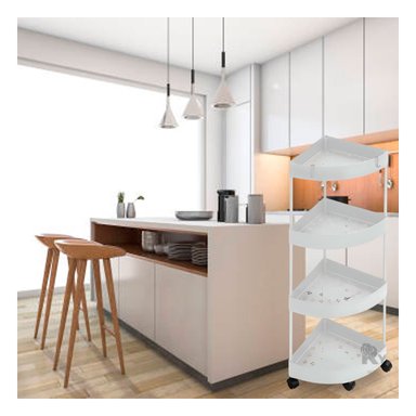 ESTANTE RYBIU HO29681 BLANCO AHORRA ESPACIO MOVIBLE + PAPEL REGALO