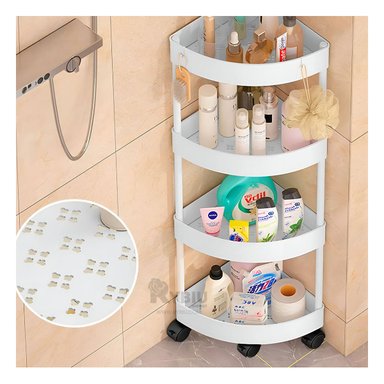 ESTANTE RYBIU HO29681 BLANCO AHORRA ESPACIO MOVIBLE + PAPEL REGALO - 2