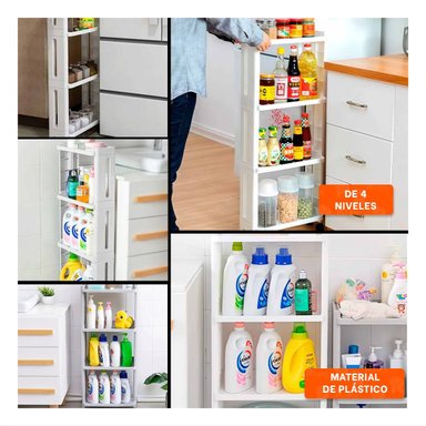 ESTANTE RYBIU HO29682 BLANCO MULTIFUNCIONAL CON RUEDAS + POST-IT ADHESIVOS