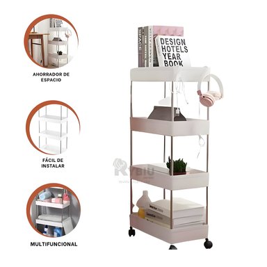 ORGANIZADOR RYBIU HO29678 BLANCO FUNCIONAL + REGALO LIGAS PEINAR - 3