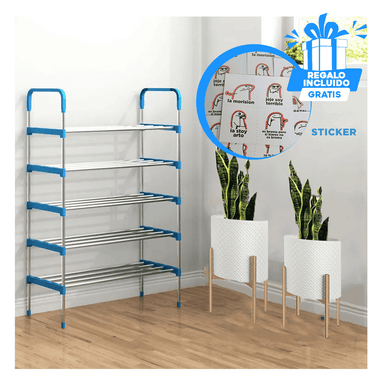 ORGANIZADOR RYBIU HO28630 CELESTE DIVIDO 5 NIVELES + REGALO STICKERS