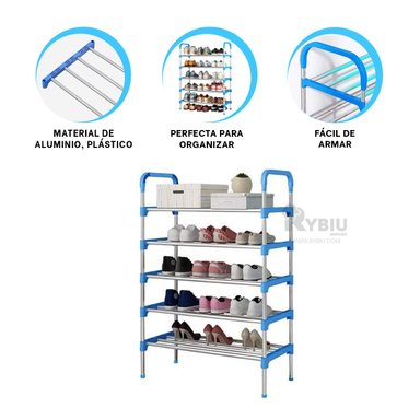 ORGANIZADOR IDEAL POR 5 NIVELES EN CELESTE Y+GIFT STICKERS - 4