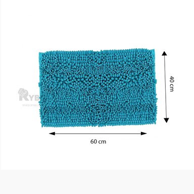 ALFOMBRA RYBIU HO29299 60 X 40 CM MODERNA RECTANGULAR E IDEAL CELESTE + GIFT STICKERS - 5