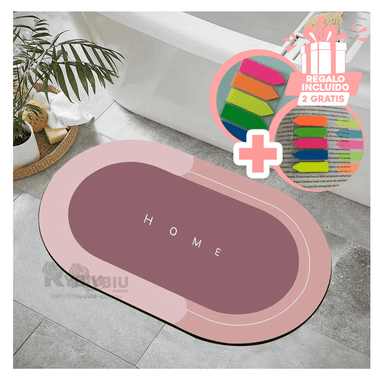 PISO BAÑO RYBIU HO29292 ROSADO MOQUETA UTIL DINAMICA + BANDERITAS ADHESIVAS