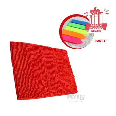 PISO RYBIU HO29298 60 X 40 CM MODERNA APTO PARA DORMITORIO TONO ROJO + BANDERITAS ADHESIVAS