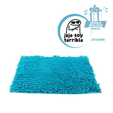 ALFOMBRA RYBIU HO29299 60 X 40 CM MODERNA SUAVE Y COMODO CELESTE + REGALO STICKERS