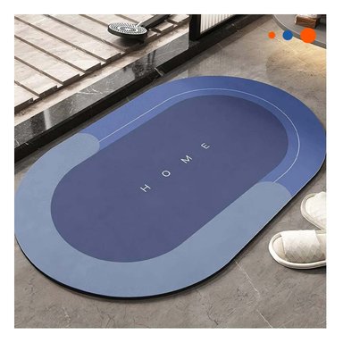 PISO BAÑO RYBIU HO29296 AZUL ACERO MOQUETA IDONEA PORTATIL + LIGAS REGALO