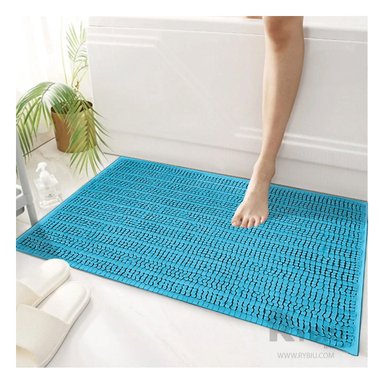ALFOMBRA RYBIU HO29299 60 X 40 CM MODERNA COMODA PARA LA SALA EN CELESTE + REGALO AGENDITA