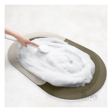 PISO BAÑO RYBIU HO29294 MARRÓN ALFOMBRA OVALOIDE PERFECTA + GIFT STICKERS