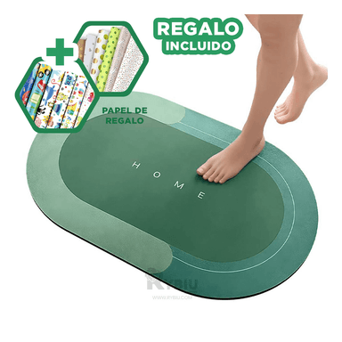 PISO BAÑO RYBIU HO29293 VERDE TAPETE MODERNO PERFECTO + PAPEL REGALO