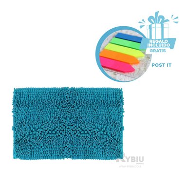 PISO RYBIU HO29299 60 X 40 CM MODERNA APTO PARA DORMITORIO EN CELESTE + BANDERITAS ADHESIVAS