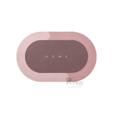 PISO BAÑO RYBIU HO29292 ROSADO ALFOMBRA OVALOIDE PERFECTA + GIFT STICKERS