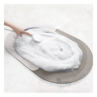 PISO BAÑO RYBIU HO29295 GRIS TAPETE MODERNO PERFECTO PLOMO + PAPEL REGALO