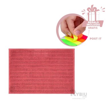 MOQUETA RYBIU HO29297 60 X 40 CM MODERNA APTO PARA DORMITORIO ROSADO + BANDERITAS ADHESIVAS