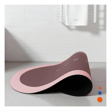 PISO BAÑO RYBIU HO29292 ROSADO MOQUETA IDONEA PORTATIL + LIGAS REGALO