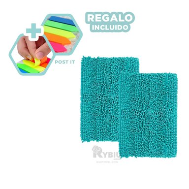 ALFOMBRILLA RYBIU HO29300 60 X 40 CM MODERNA DINAMICA VERDE + BANDERITAS ADHESIVAS