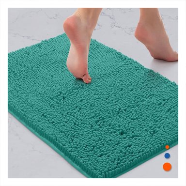 ALFOMBRILLA RYBIU HO29300 60 X 40 CM MODERNA IDEAL PARA BAÑO VERDE + LIGAS REGALO
