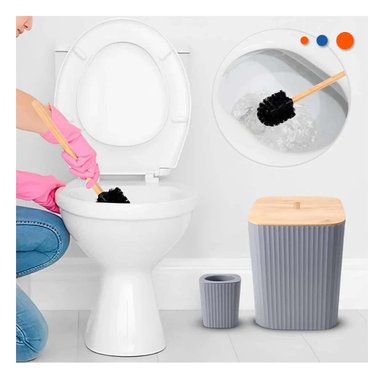 SET RYBIU HO29447 6 PIEZAS PARA ORGANIZAR BAÑO GRIS + LIGAS DE REGALO