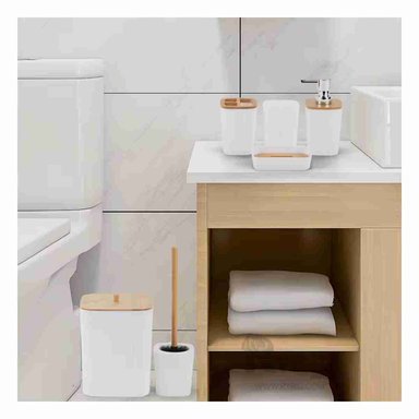 SET RYBIU HO29446 6 PIEZAS FUNCIONAL BAÑO BLANCO + ENVOLTORIO DE REGALO