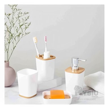 SET RYBIU HO29446 6 PIEZAS DE PIEZAS PARA BAÑO BLANCO + GIFT MINIAGENDA