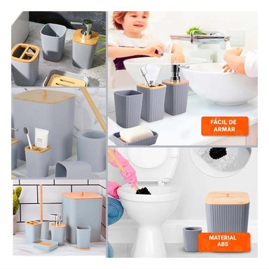 SET RYBIU HO29447 6 PIEZAS DINAMICO DE 8 PIEZAS GRIS + POST-IT ADHESIVOS