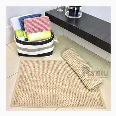 TAPETE DE FORMA RECTANGULAR EN TONO CREMA Y+PAPEL DE REGALO