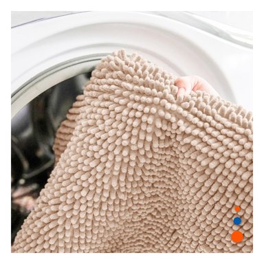 ALFOMBRILLA IDEAL PARA BAÑO EN COLOR CREMA Y+LIGAS DE REGALO