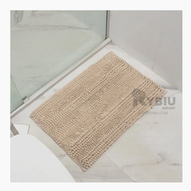 ALFOMBRA RYBIU HO29301 60 X 40 CM MODERNA FACIL LIMPIAR CREMA + REGALO STICKERS