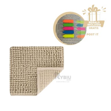 ALFOMBRILLA RYBIU HO29301 60 X 40 CM MODERNA DINAMICA CREMA + BANDERITAS ADHESIVAS