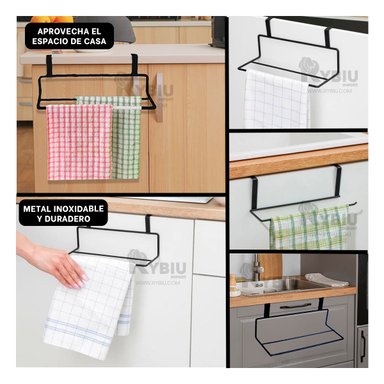 TOALLERO RYBIU HO29724 OPTIMO DISEÑO ELEGANTE NEGRO + PAPEL DE REGALO