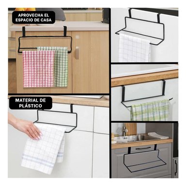 GANCHO TOALLERO DE COCINA RYBIU HO29724 NEGRO + POST-IT ADHESIVOS