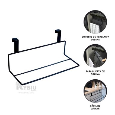 GANCHO PARA COLGAR SECADOR RYBIU HO29724 NEGRO + BANDERITAS ADHESIVAS