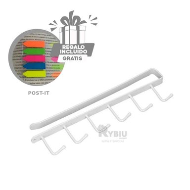 COLGADOR RYBIU HO29719 BLANCO ALMACENAR TAZAS + GIFT STICKERS