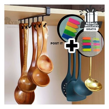 PERCHERO RYBIU HO29719 NEGRO FUNCIONAL E IDEAL COCINA + GIFT STICKERS