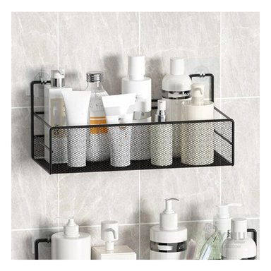 CANASTA RYBIU L-0953 METAL NEGRO BAÑO ALAMBRE + ENVOLTORIO REGALO