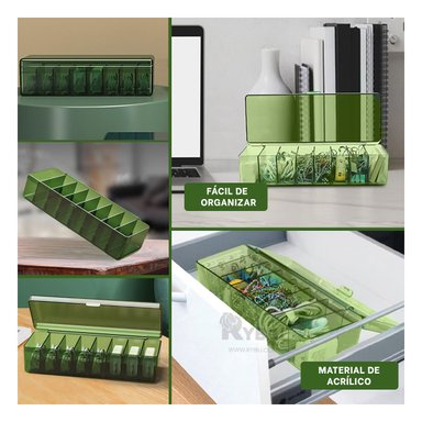 ORGANIZADOR RYBIU HO29735 VERDE GENERICO EFICIENTE + GIFT MINIAGENDA