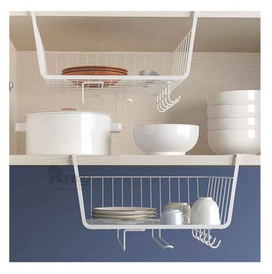 CANASTA PARA PONER BAJO ESTANTES EN BLANCO Y+REGALO STICKERS