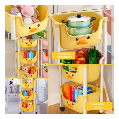 ESTANTE RYBIU HO29672 AMARILLO ALMACENAMIENTO + BANDERITAS ADHESIVAS