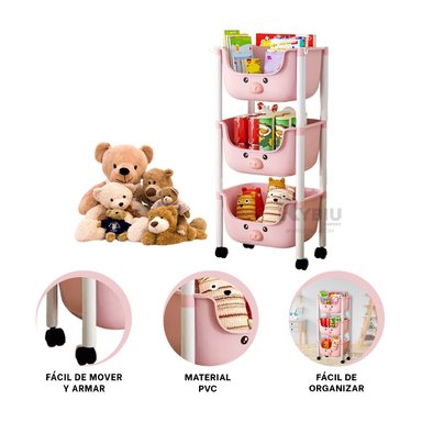 REPISA RYBIU HO29673 ROSADO FUNCIONAL CON RUEDA + GIFT MINIAGENDA - 3