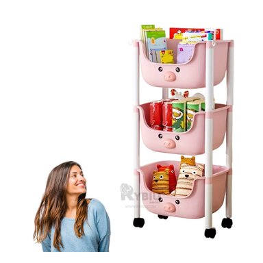 ORGANIZADOR RYBIU HO29673 ROSADO UTIL 3 NIVELES + PAPEL REGALO - 2
