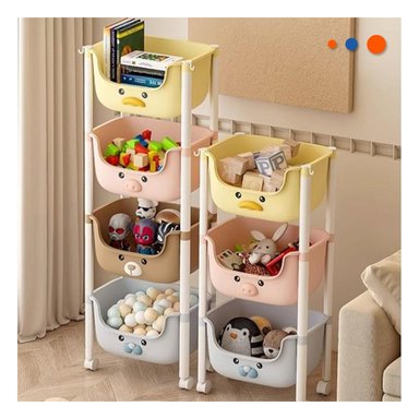 ESTANTE RYBIU HO29674 MULTICOLOR RESISTENTE NIÑOS + LIGAS REGALO