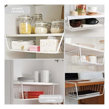 ORGANIZADOR RYBIU L-0957 METAL BLANCO COCINA + POST-IT ADHESIVOS