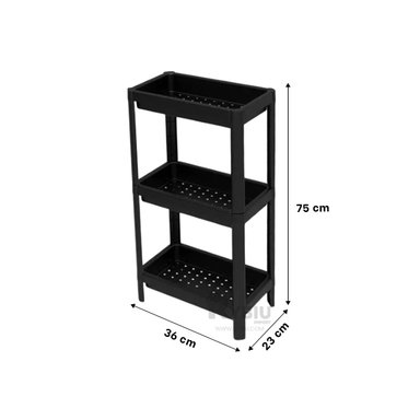 REPISA RYBIU HO29700 NEGRO PLASTICO 3 NIVELES + REGALO STICKERS - 5