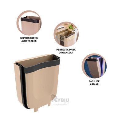 RECIPIENTE CASA COMPACTO RYBIU BEIGE + BANDERITAS ADHESIVAS - 3